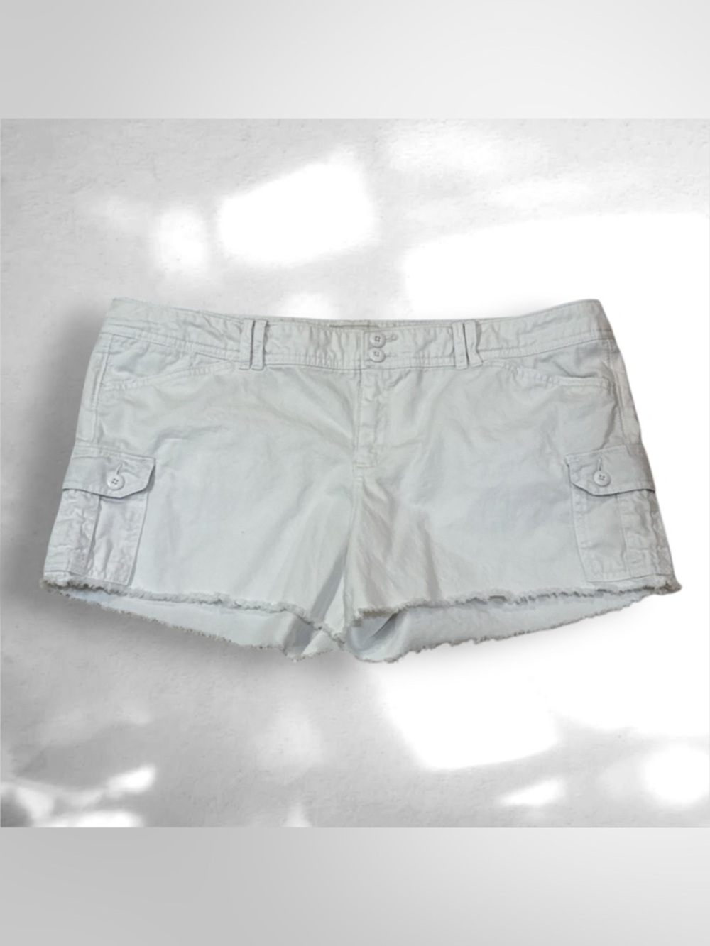 American Eagle Women’s White Cotton Short Shorts Size XL